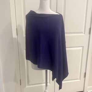 Casual Purple Poncho